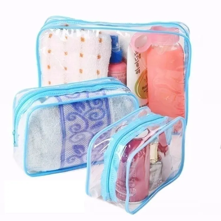 Bolsas de aseo cosméticas transparentes