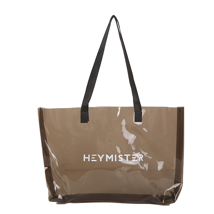 bolso de playa transparente de la bolsa de asas del pvc