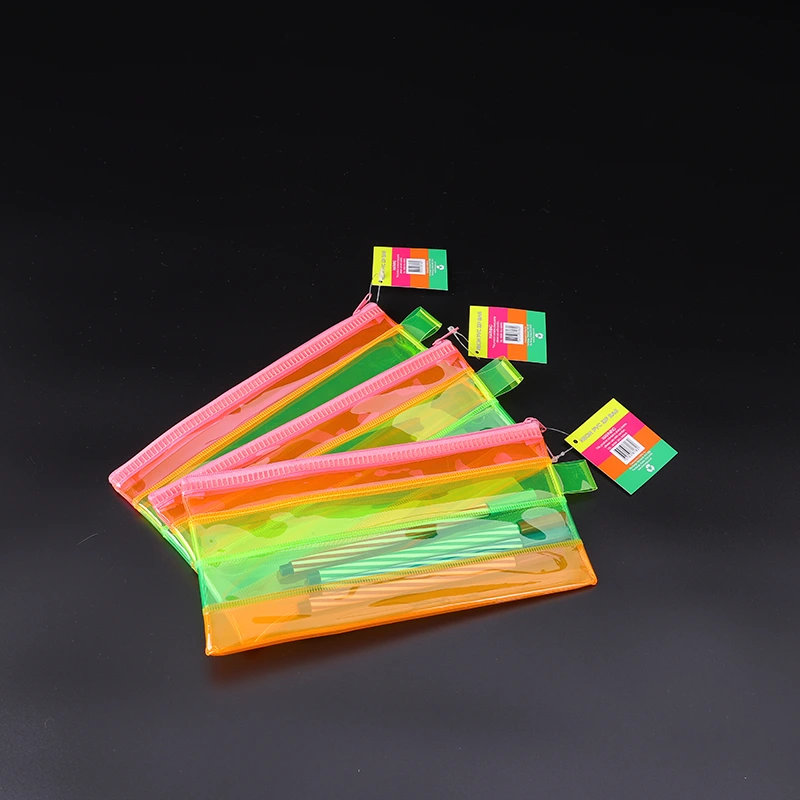 Estuche para lápices de PVC transparente de color
