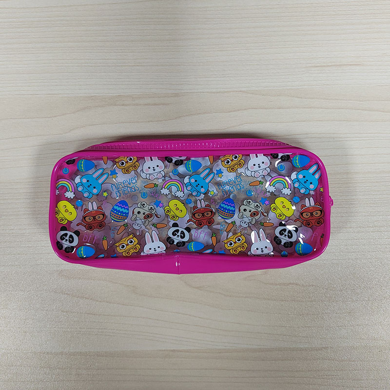 Estuche rosa para lápices