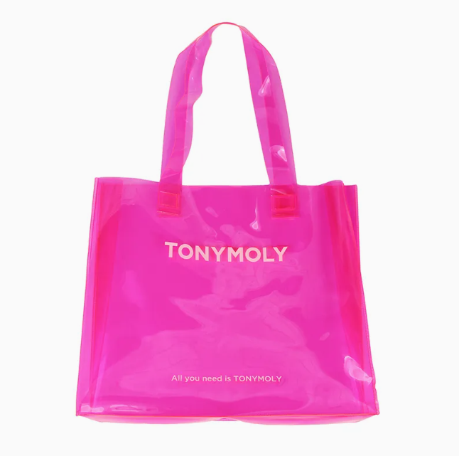Bolsa de compras de PVC rosa