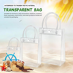 Bolso transparente de tamaño personalizado de playa de PVC