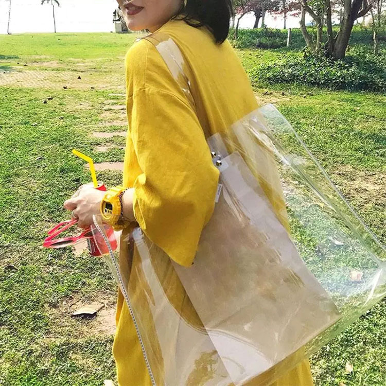 Bolsas de asas transparentes de PVC