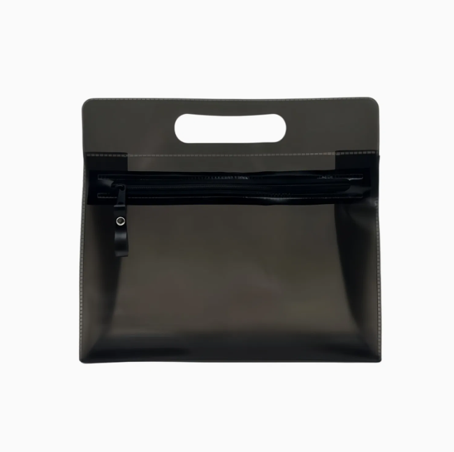 Bolsa con cremallera y asa de PVC