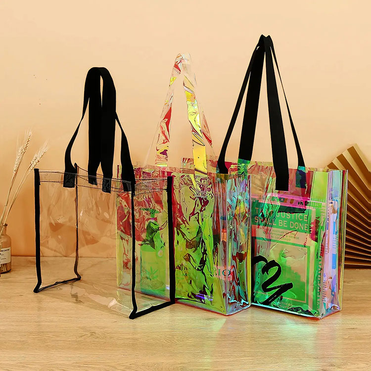 Bolsa de compras holográfica de PVC