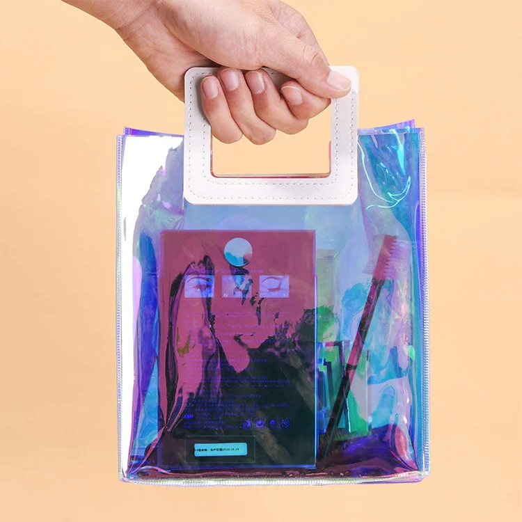 Bolsa de compras transparente transparente de PVC