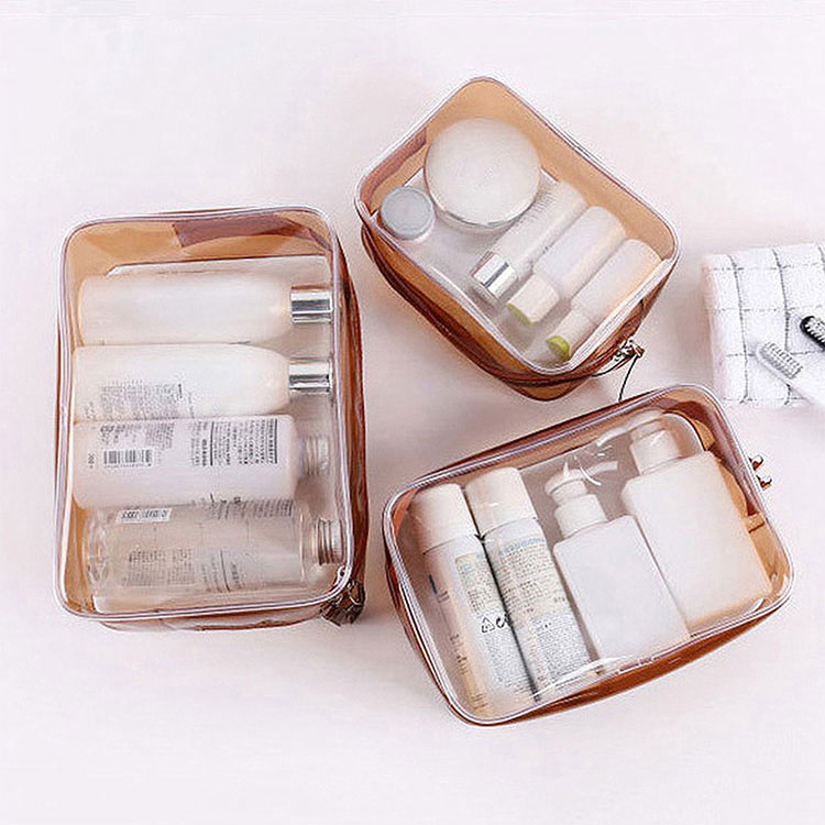 Bolsa de cosméticos transparente de PVC