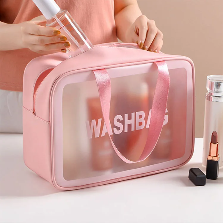 Bolsa de cremallera esmerilada impermeable de PVC