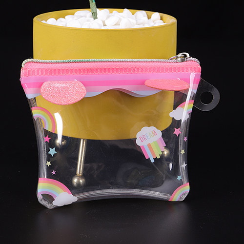 Bolsa con cremallera de PVC de tamaño pequeño con diseño vívido