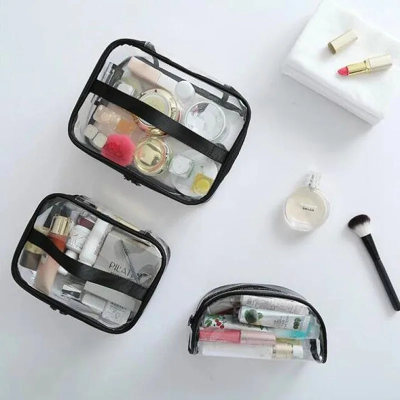 Bolsa de cosméticos de viaje con cremallera