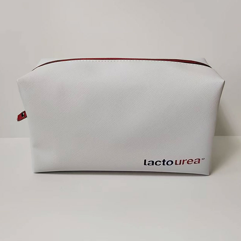 Bolso blanco con cremallera de PU